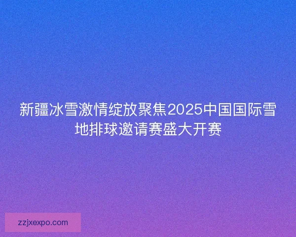 新疆冰雪激情绽放聚焦2025中国国际雪地排球邀请赛盛大开赛